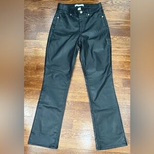 NWT Lilly Pulitzer Liza Coated Crop Flare Black Jeans Pants Sz 0